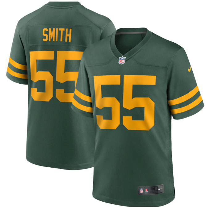 Men's Green Bay Packers #55 Za'Darius Smith 2021 Green Stitched Football Jersey